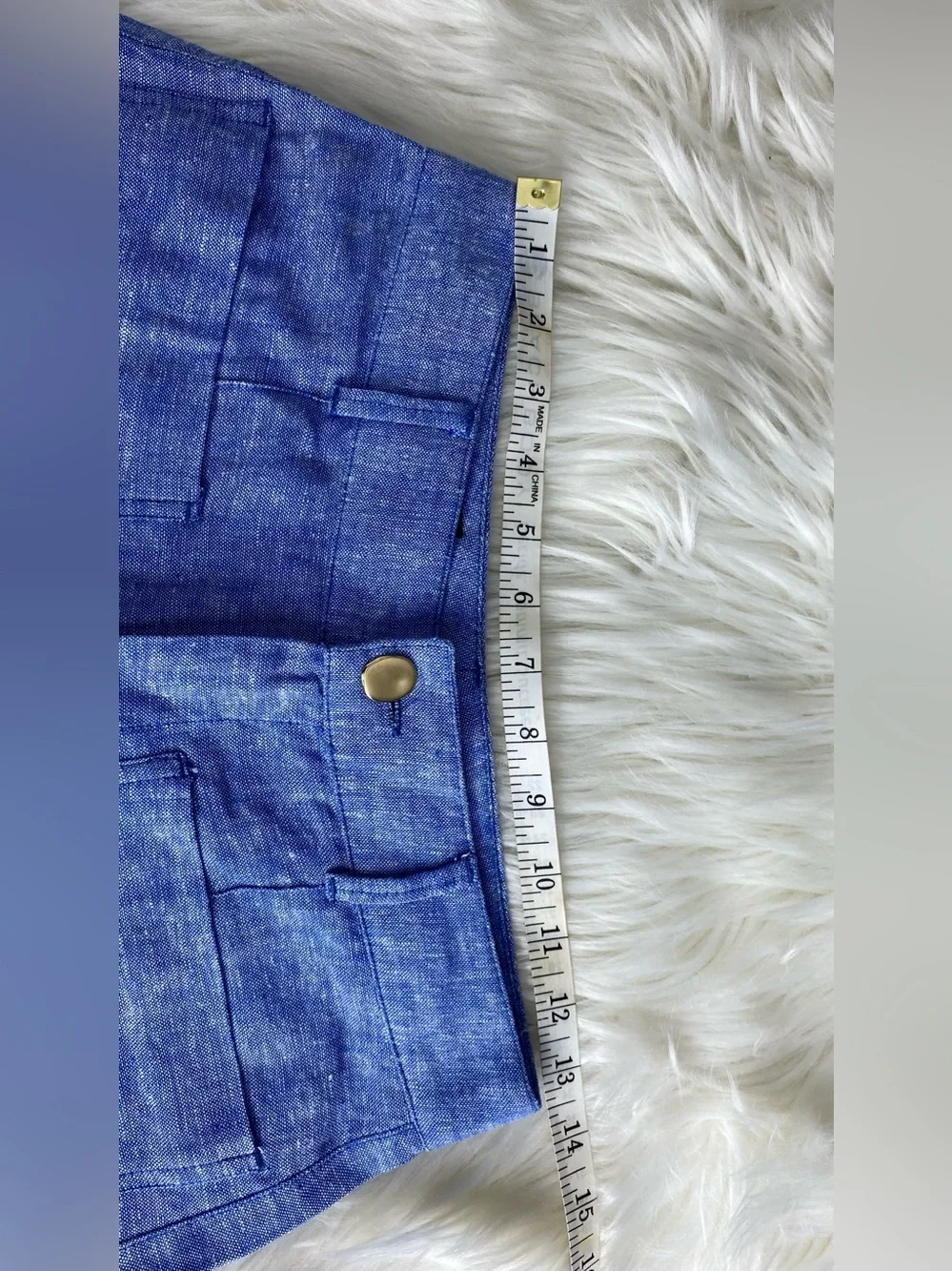 ‼️Linen Zara Wide-Leg Blue Linen-Blend Pants
